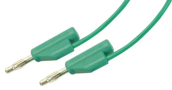 PRO SIGNAL - Grüne 4mm Bananenstecker-Testleitung - 1m