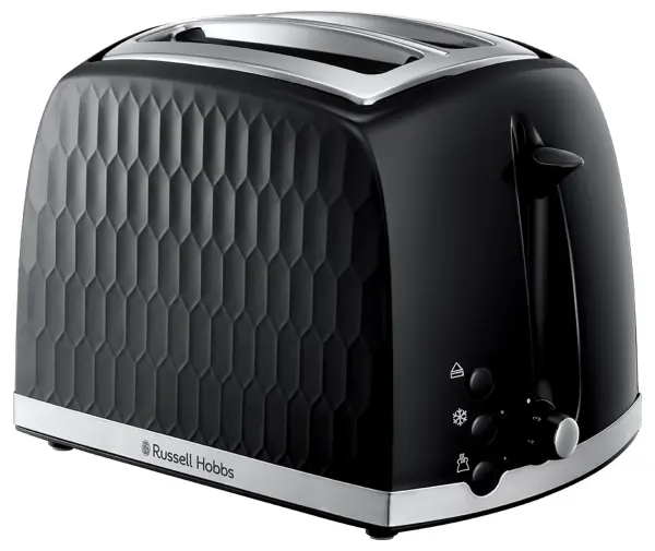 RUSSELL HOBBS - Honeycomb 2 Slice Toaster - Black