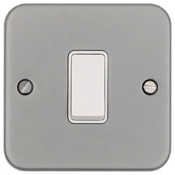Vimark 1 Gang Metalclad Plate Switch, 2 Way, 10AX