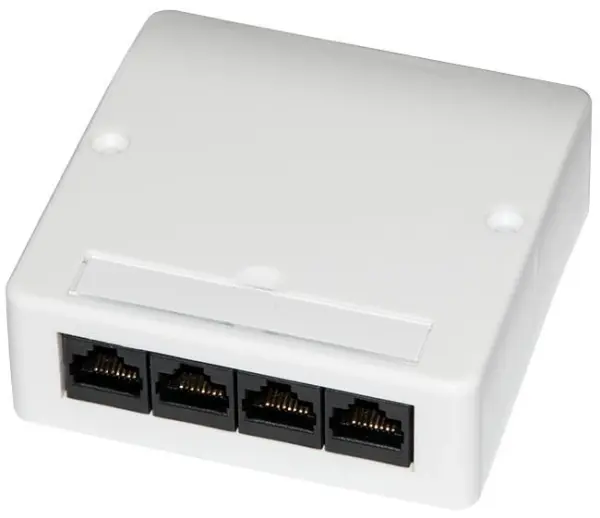 VIDEK Cat5e 4-Port Κατακόρυφη Πλακιέρα, Σειρά 5506