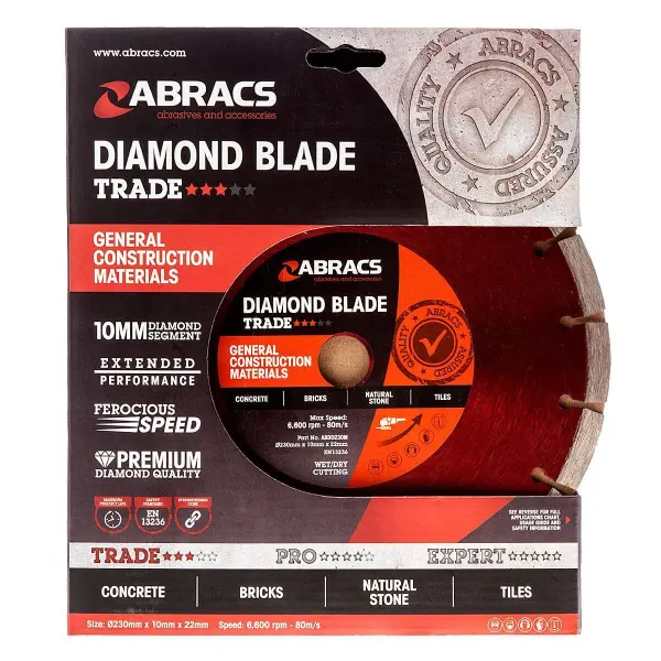 Abracs Lame diamantée ABDD230M Polyvalente 230mm