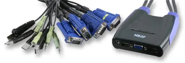 ATEN 4포트 USB KVM 스위치 (VGA & 오디오 포함, 1.8m)