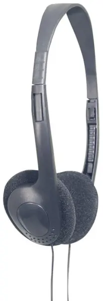 SOUNDLAB On-Ear Stereo Headphones, 2m Cable, Black