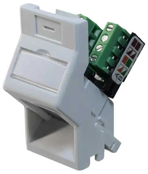 TUK LTD Cat5e Screw Terminal Keystone Socket Euro Angled