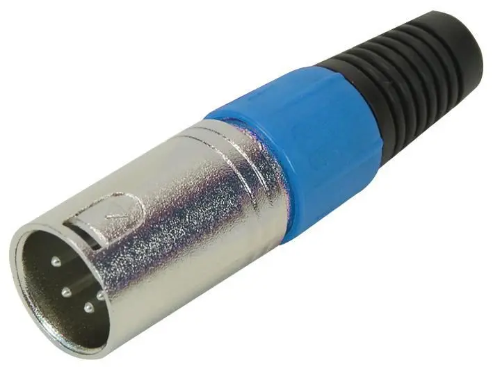Connecteur XLR 4 pôles PRO SIGNAL avec manchon bleu de protection
