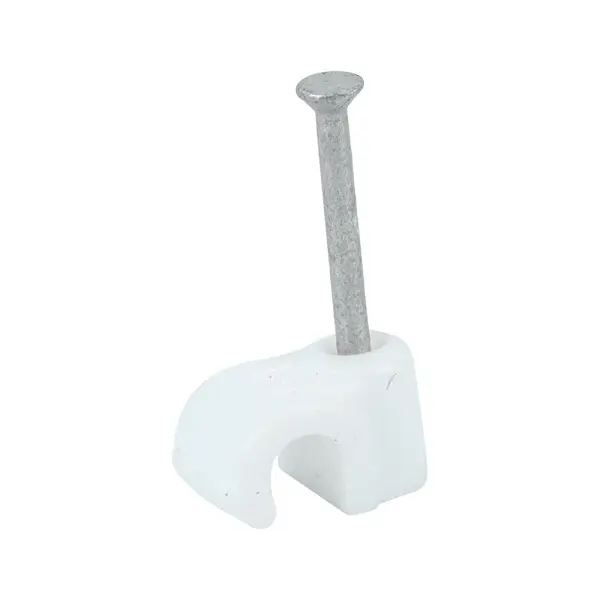 Timco White Round Cable Clips for 4.5mm Cables (Pack of 100)