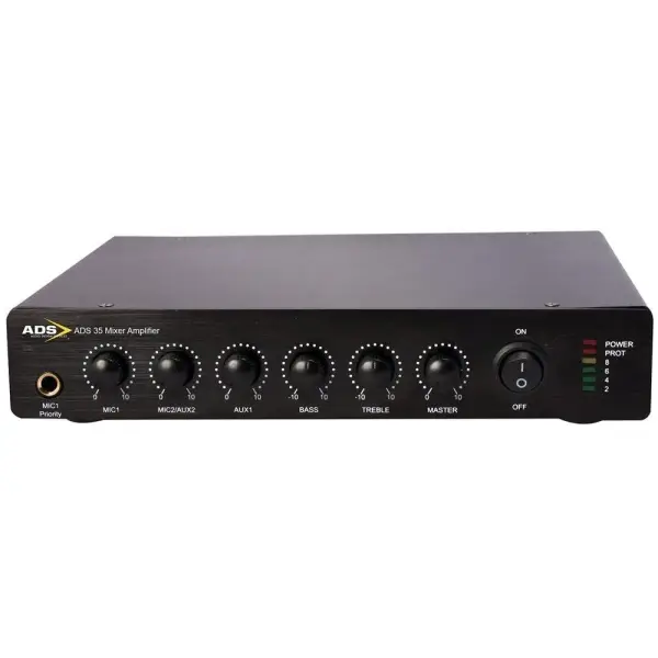 AUDIO DESIGN SERVICES - Mixer Amplifier 70V/100V/4-16 Ohm - 35W 70V 100V