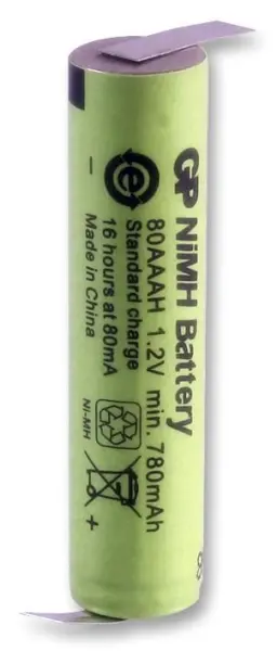 GP BATTERIES Batería Recargable Industrial AAA NiMH, 800mAh, Etiquetada