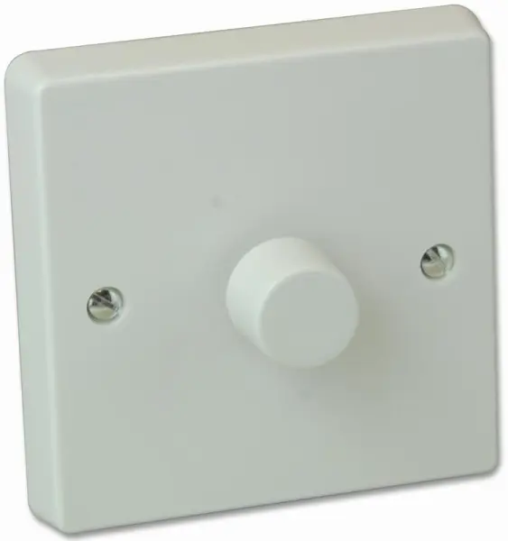 CRABTREE Interruttore Dimmer 1 Gang 2 Vie 400W, Bianco