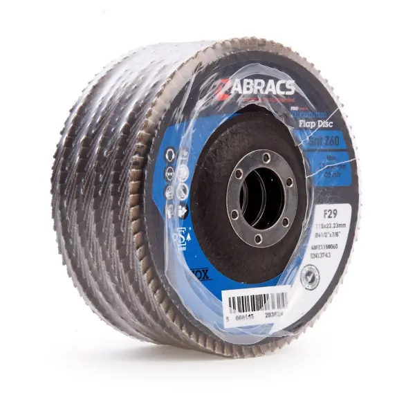 Abracs ABFZ115B060 Zirconium Flap Disc, 115mm 60 Grit