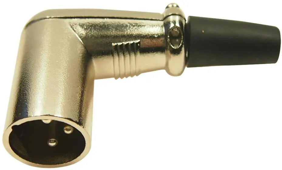 Cliff FC60963N Connecteur XLR 3 broches à angle droit, contacts argentés