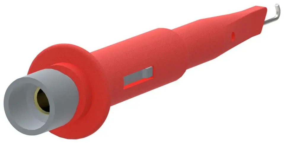 TENMA 5A 4mm Geïsoleerde Veerhaak Testsonde - Rood