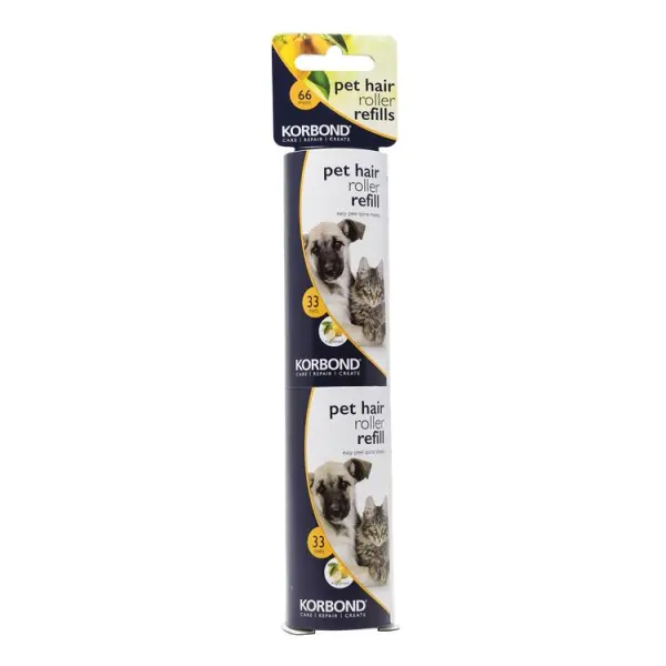 Korbond Fragranced Pet Lint Roller Refill, 2pk