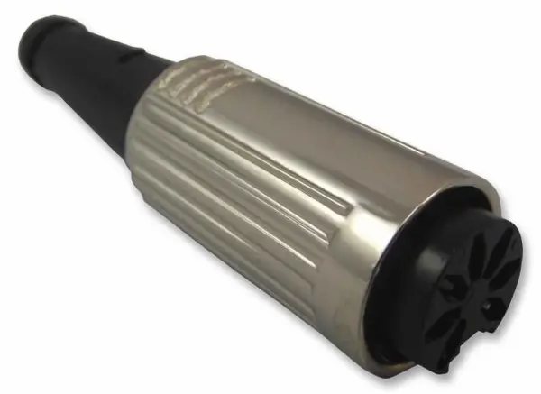 Deltron 7-kolíkový DIN zásuvkový konektor, pozlacené kontakty