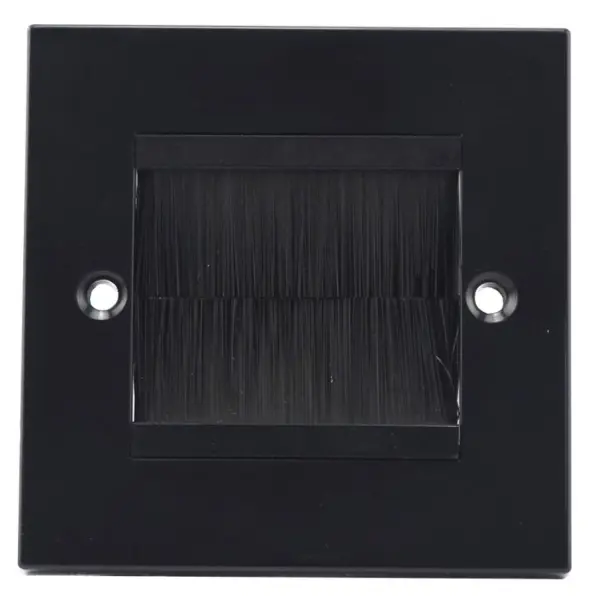 PRO SIGNAL Placca Passacavo a 1 Modulo, Nero, 86x86mm