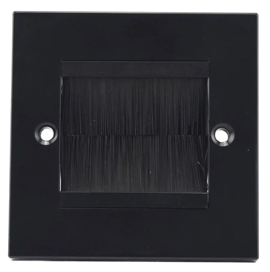 PRO SIGNAL 1Gブラシ付きフェイスプレート ブラック 86×86mm