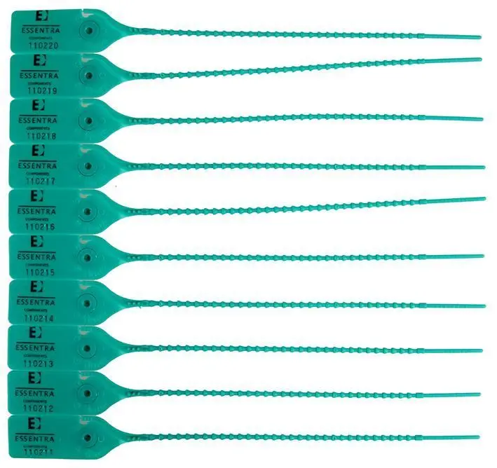 Pro Power Plastic Pull-Through Seal, Groen, 250mm, Verpakking van 100