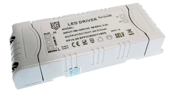 TIGER 12V 1A Dimmable LED Driver, 12W, Constant Voltage