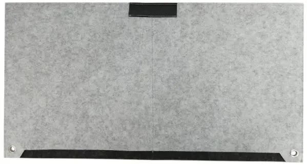 ACCURATUS - Alas Meja Felt dengan Poket Kertas & Pemegang Pen, Kelabu Muda