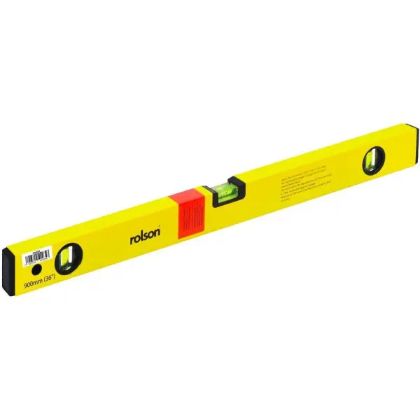 Rolson 35” (900mm) Aluminium Spirit Level with 3 Vials