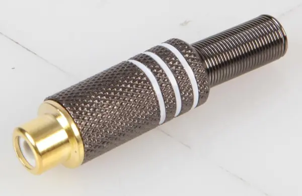 Pro-Signal RCA Phono Socket, 2 Contacts, Black/White