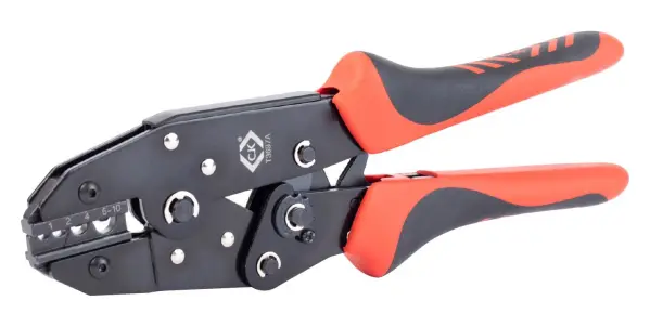 CK Tools Ratchet Crimping Pliers, 1.5-10mm Non-Insulated Terminals