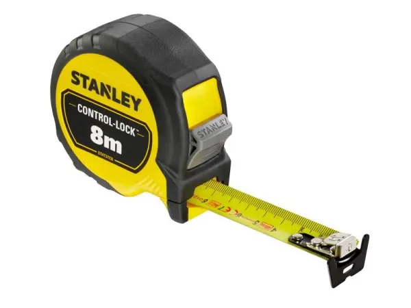 STANLEY CONTROL-LOCK Metro a Nastro Tascabile 8m x 25mm (Metrico)