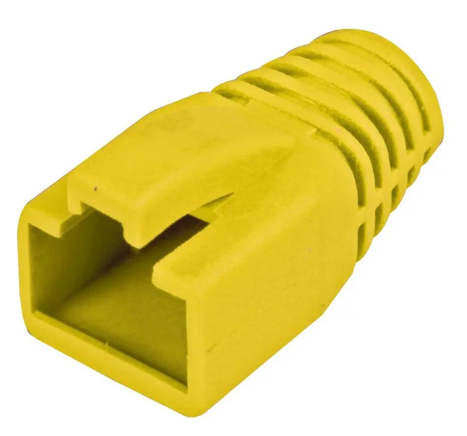 PRO SIGNAL - Manchons antistress RJ45, Jaune, Pack de 5