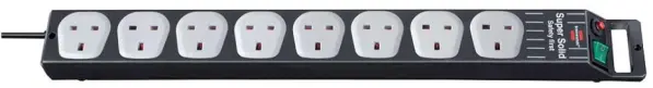 BRENNENSTUHL Extensão Elétrica Super-Solid-Line 8 Tomadas, 2.5m