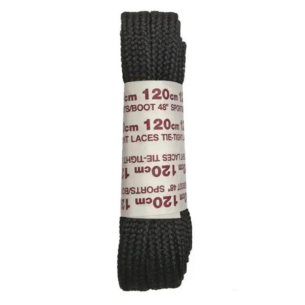 Flat Sports Boot Lace 120 cm Black, 17g
