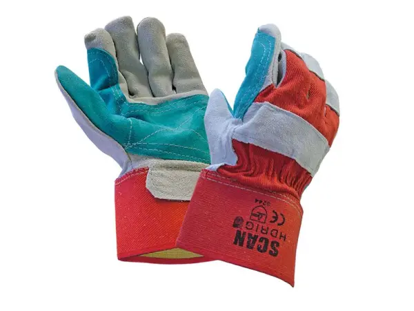 Scan Heavy-Duty Rigger Gloves, Large, EN388 Certified