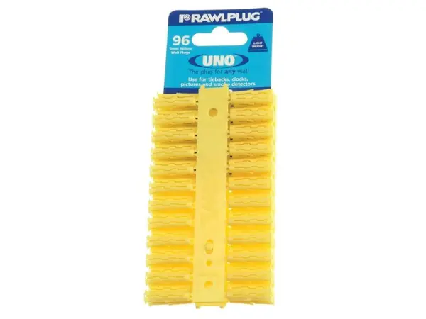 Rawlplug Buchas UNO Amarelas 5x24mm, Embalagem de 96