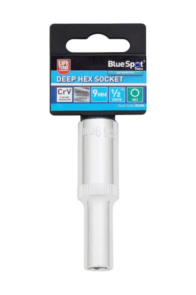 Blue Spot Tools Soket Hex Dalam 9mm Chrome Vanadium Steel