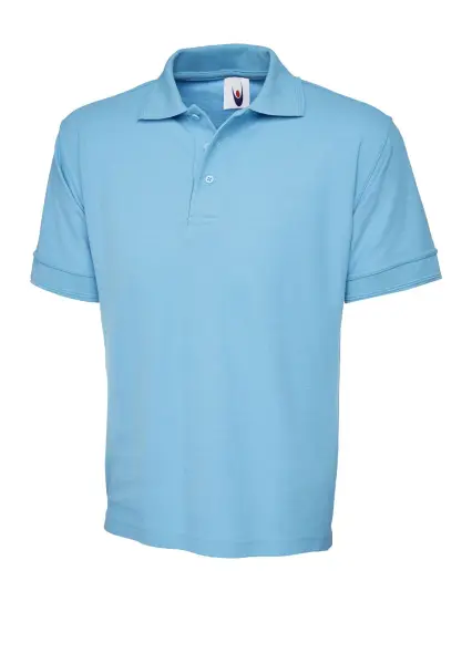 Polo unisexe premium Uneek - 50% poly/coton - Ciel - Taille L