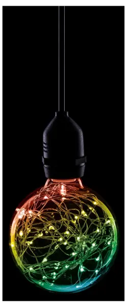 PRO-LITE G95 Colour Changing Star Effect Globe LED Bulb, 1.7W, E27