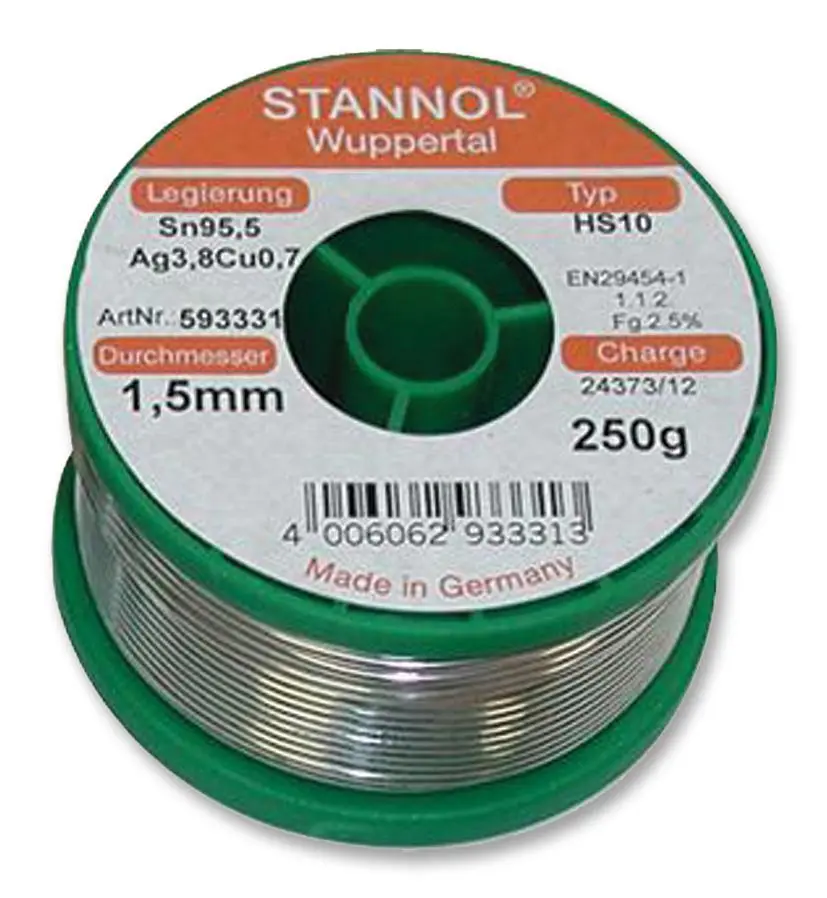 STANNOL Fio de Soldadura Sem Chumbo 0,8mm, 250g, 217°C