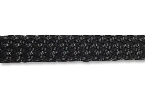 PRO POWER - Sciath Braidithe Inmhéadaithe, Polaistéar, Dubh, 5mm, 100m