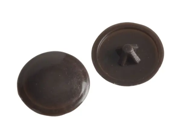 ForgeFix Pozi Compatible Cover Cap - Dark Brown, No.6-8, Pack of 50
