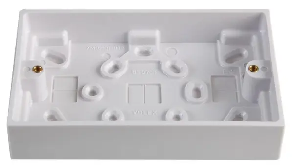 VOLEX ACCESSORIES 2連用パトレスボックス 白色 29mm PVC製