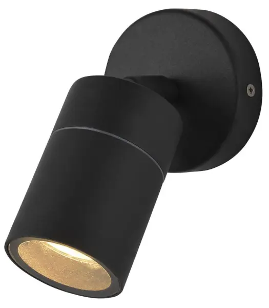 FORUM LIGHTING Leto Applique Extérieure Réglable, Noir, GU10