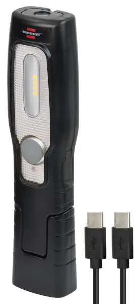 Brennenstuhl HL 201 A USB-C Rechargeable LED Work Light, 250lm, Black