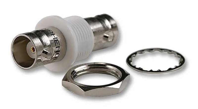 AMPHENOL מתאם BNC זכר לזכר, 50 אוהם, ישר לבסיס