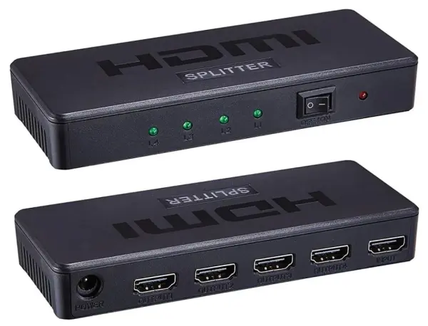 LMS DATA - Scuabaire HDMI 4K UHD 4-Bhealach le Tacaíocht HDCP 1.4