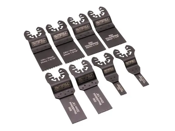 Faithfull Multi Tool Blade Set, 8 Piece