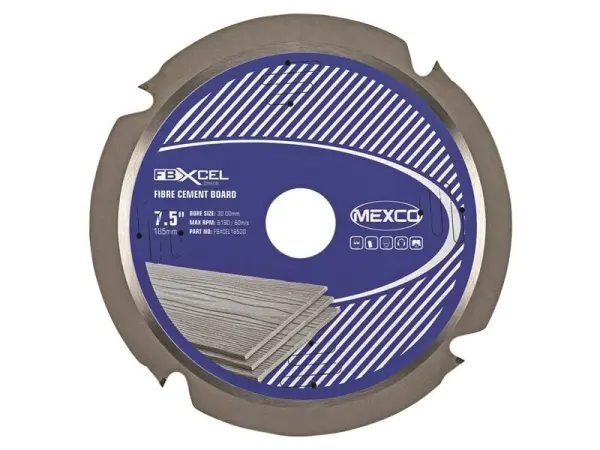 MEXCO Fibre Cement Board PCD Blade 185x30mm 4T