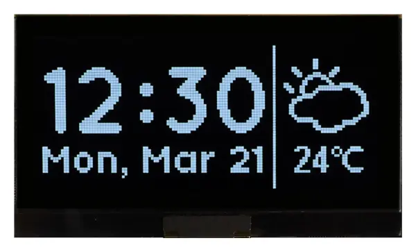 MIDAS DISPLAYS Graphic OLED Display 128x64 White on Black 3V