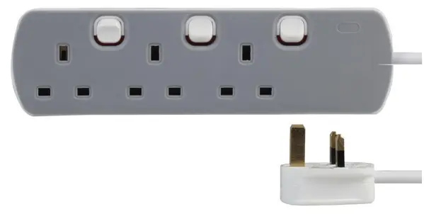 PRO ELEC Multiprise 3 Prises, 13A, 1m, Prises UK