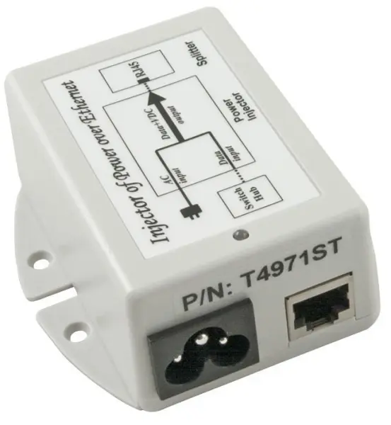 STONTRONICS Injetor PoE Monoporto, 48V DC, 0.35A, 16.8W