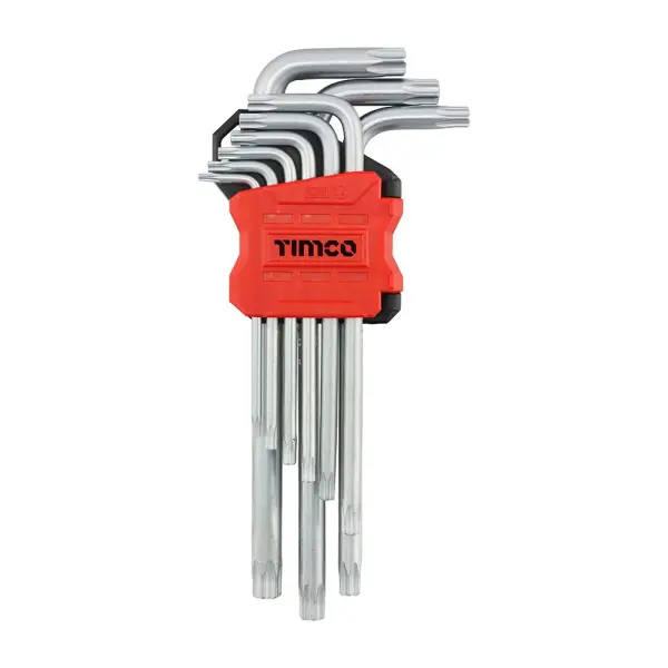 Timco Long Arm TX Drive Key Set, 9-Piece Cr-V Alloy Steel