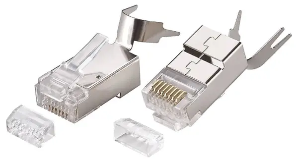 XXL RJ45 Cat6A/Cat7/Cat8 Connector Plugs for 8mm Cable, 50 Pack